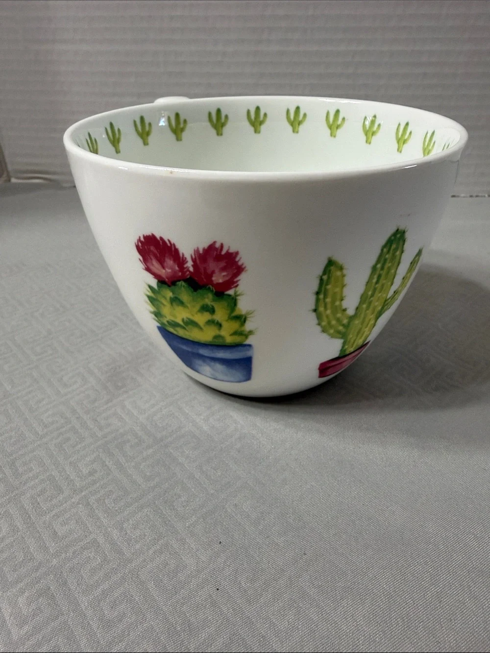 Portobello by Design Desert Cactus Pattern Bone China Oversized Mug Multicolor